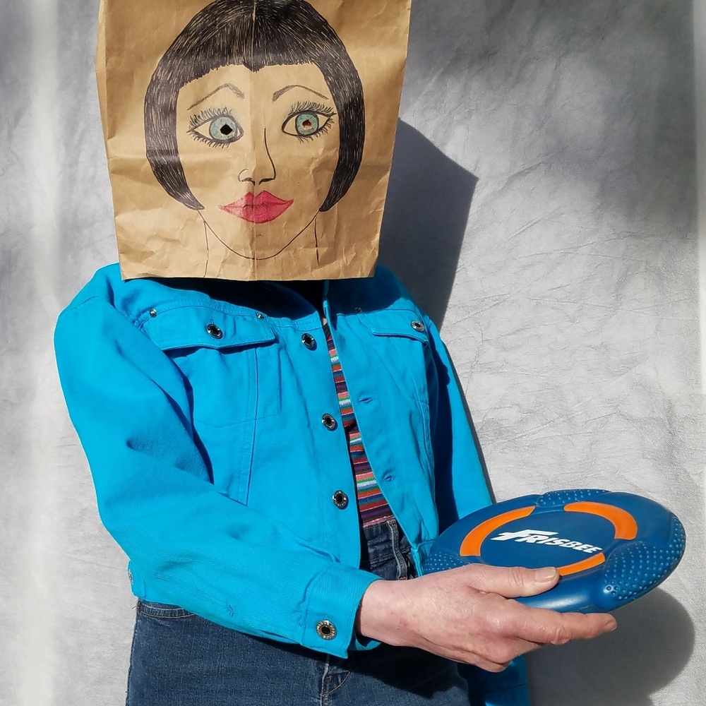 Squeeze aqua jean jacket Vintage 80s😍